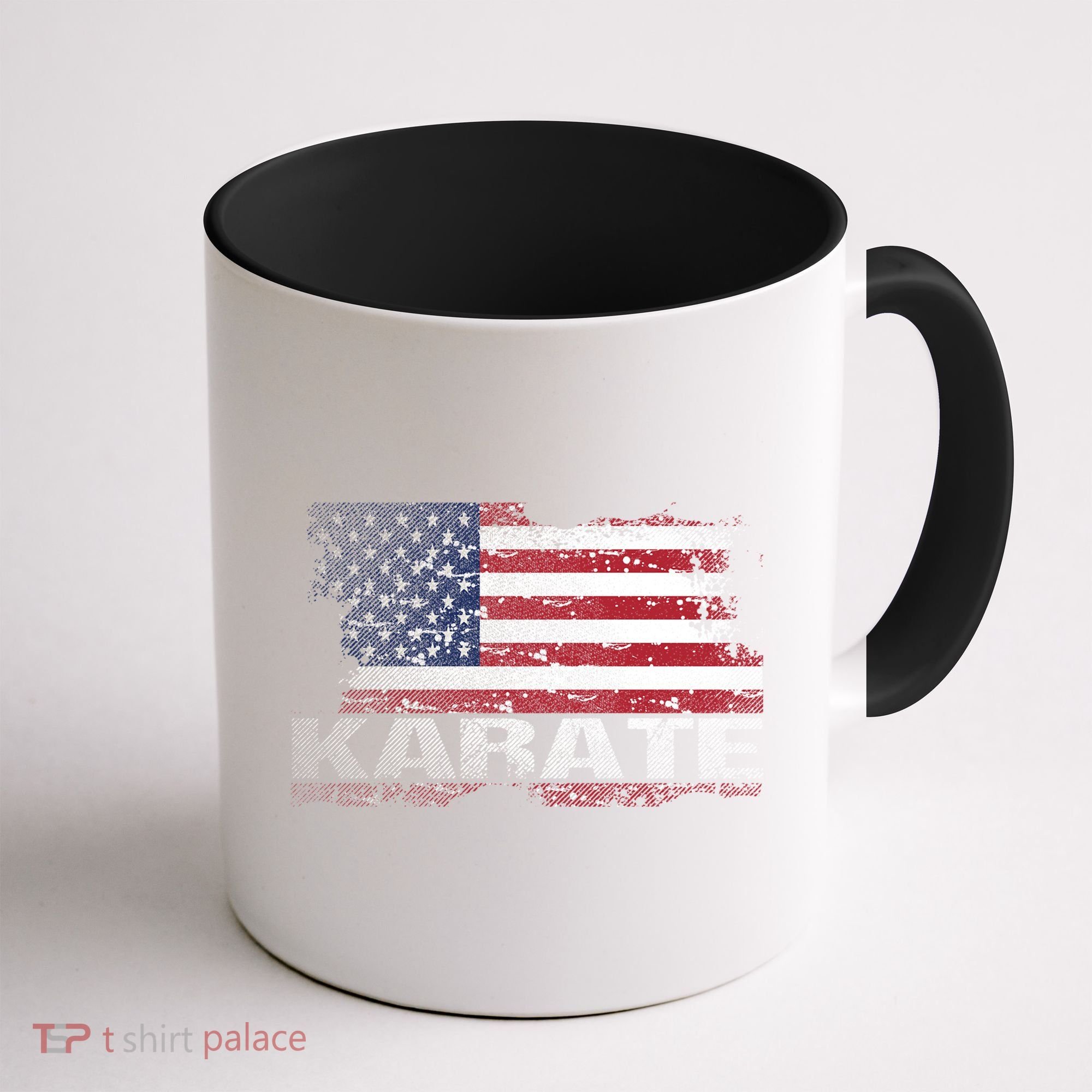 Usa Flag Karate Arts Gift Coffee Mug
