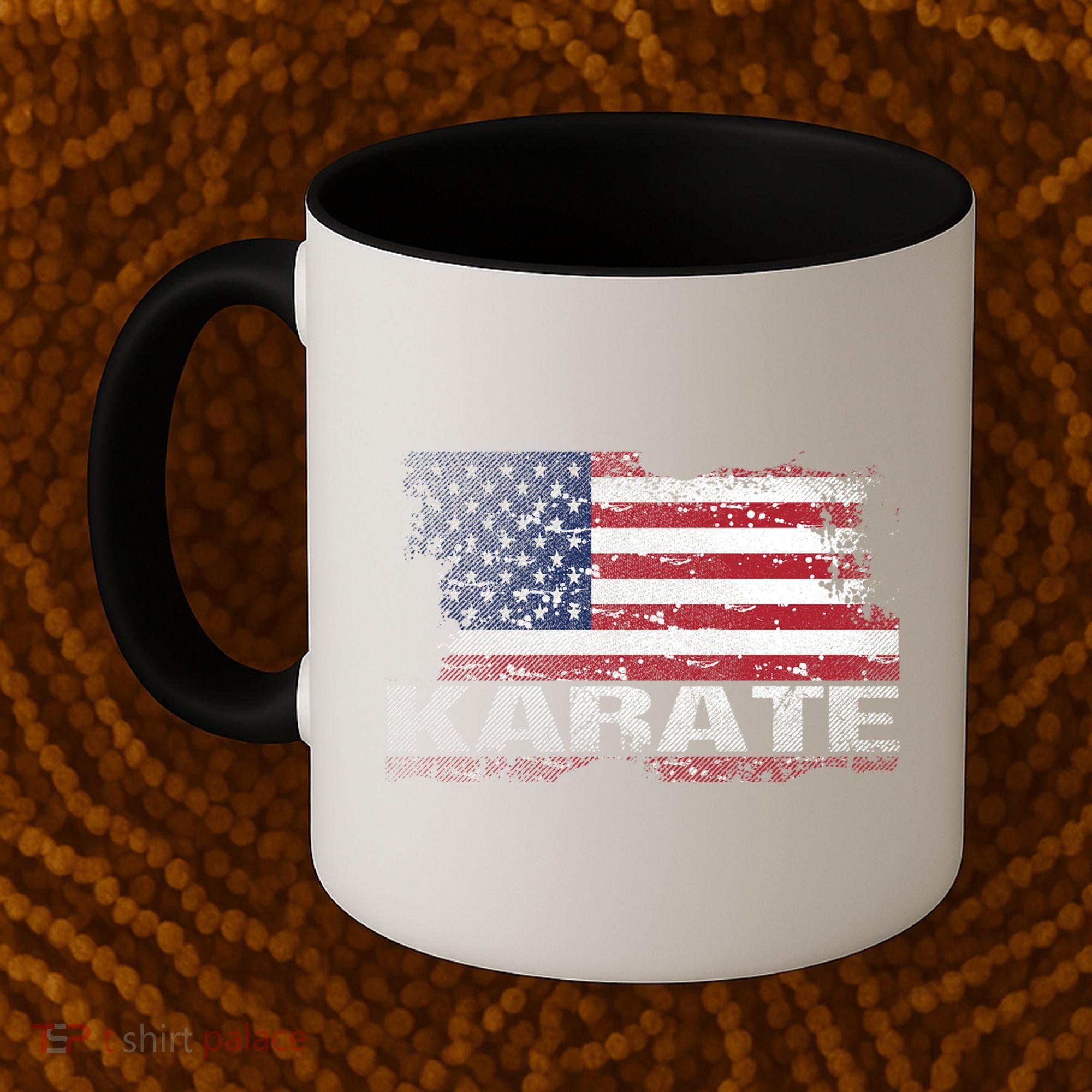 Usa Flag Karate Arts Gift Coffee Mug