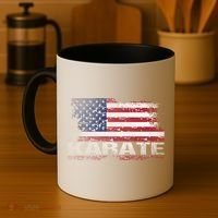 Usa Flag Karate Arts Gift Coffee Mug thumb 4