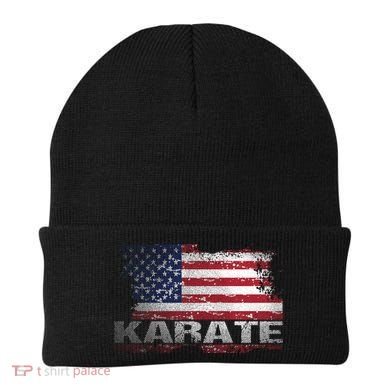 Usa Flag Karate Arts Gift Beanie