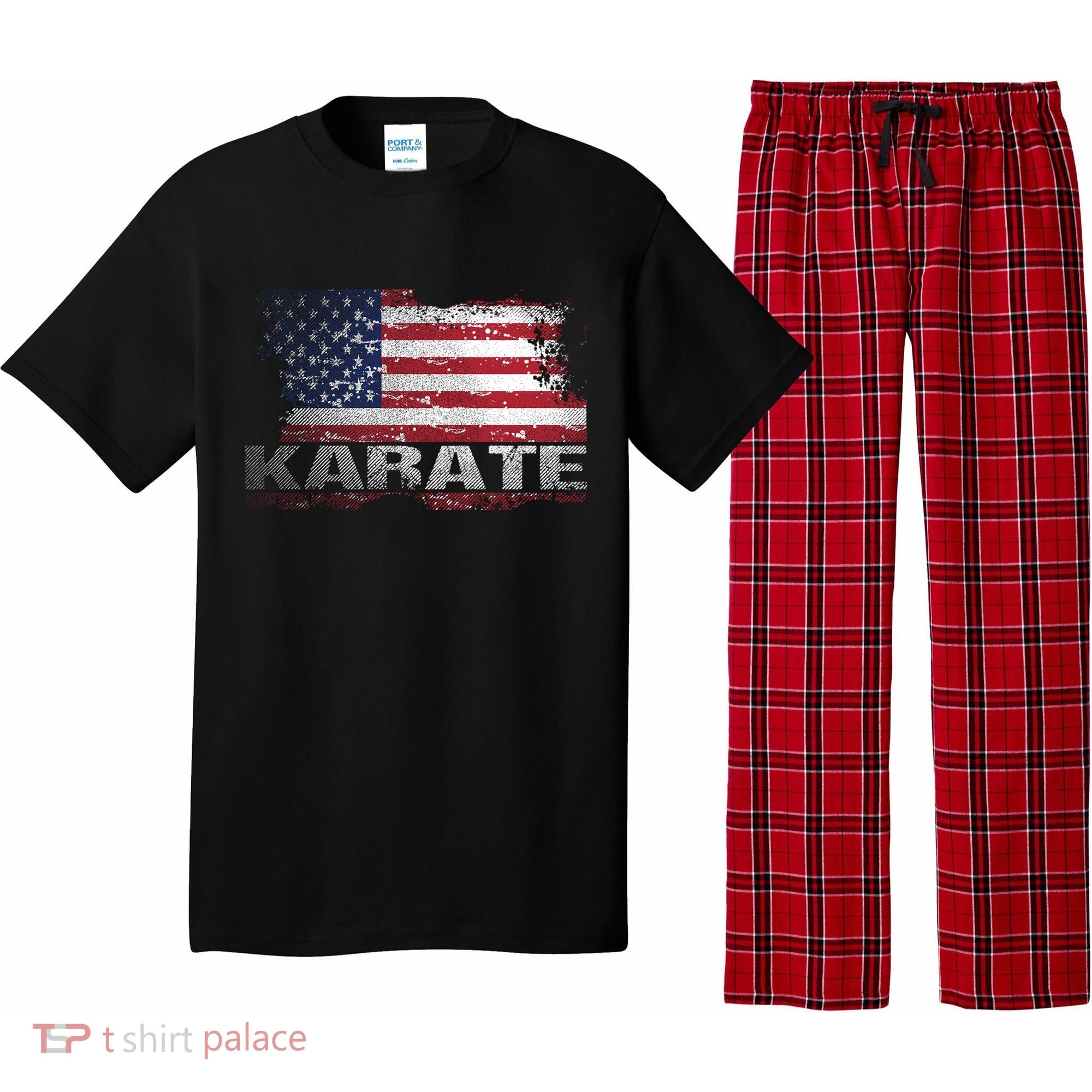 Usa Flag Karate Arts Gift Pajama Set