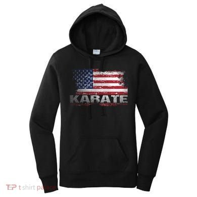 Usa Flag Karate Arts Gift Women's Hoodie