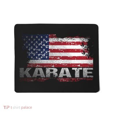 Usa Flag Karate Arts Gift Mousepad