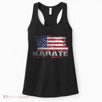 Usa Flag Karate Arts Gift Women's Tank Top thumb 0