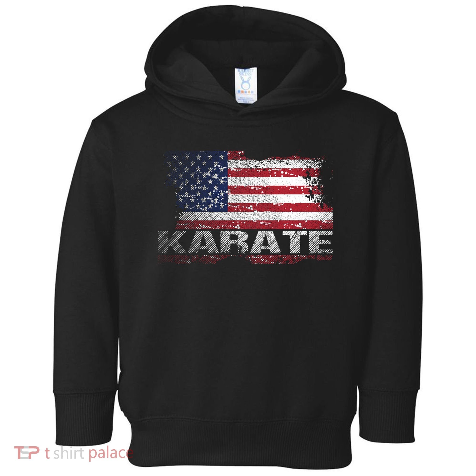 Usa Flag Karate Arts Gift Toddler Hoodie
