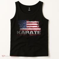 Usa Flag Karate Arts Gift Tank Top thumb 2