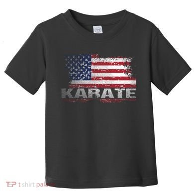 Usa Flag Karate Arts Gift Toddler T-Shirt