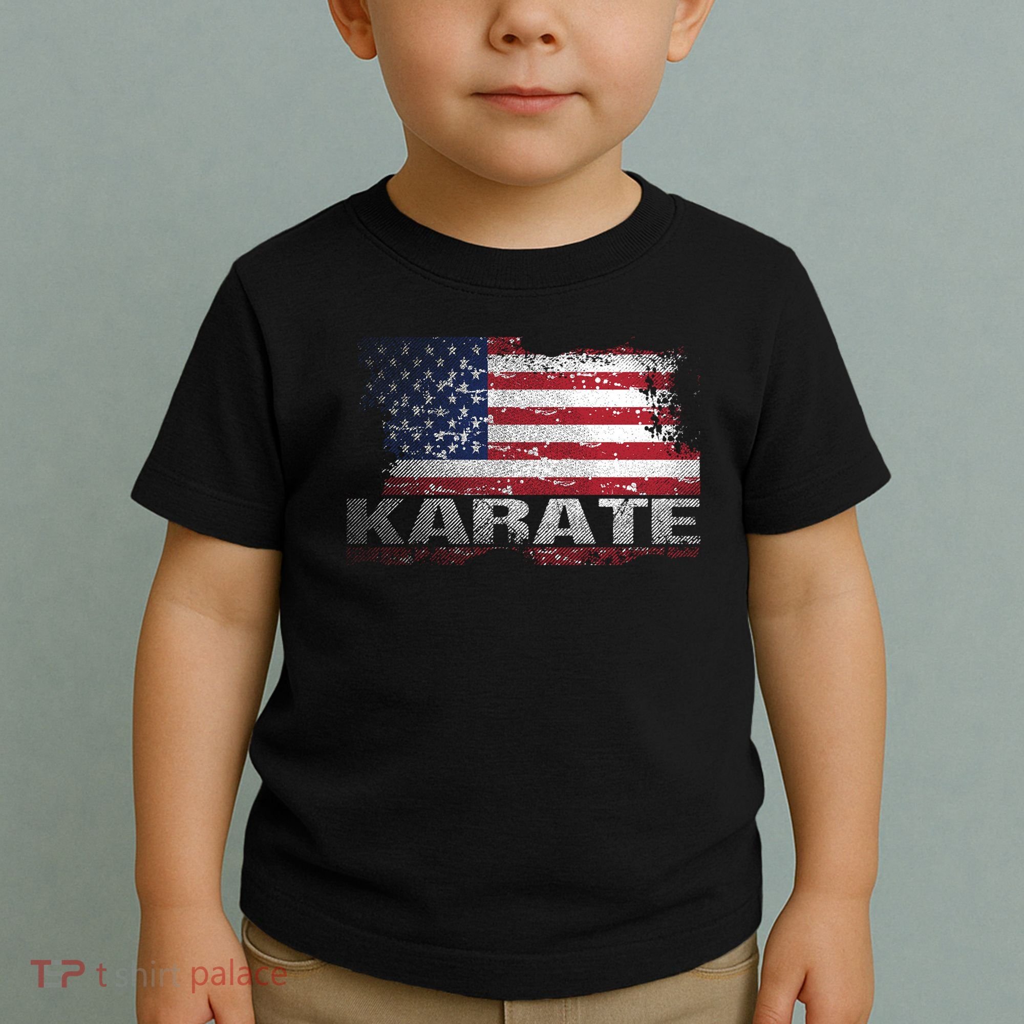 Usa Flag Karate Arts Gift Toddler T-Shirt