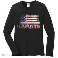 Usa Flag Karate Arts Gift Women's Long Sleeve Shirt thumb 0