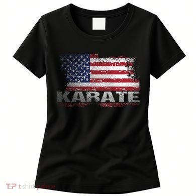 Usa Flag Karate Arts Gift Women's T-Shirt