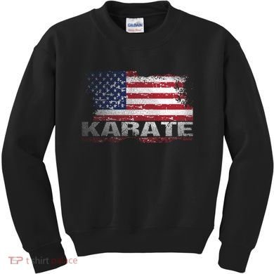 Usa Flag Karate Arts Gift Kids Sweatshirt