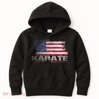 Usa Flag Karate Arts Gift Kids Hoodie thumb 0