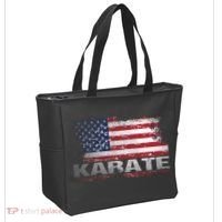 Usa Flag Karate Arts Gift Tote Bag thumb 2