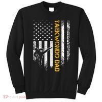 USA Flag Korea Taekwondo Training Dad Sweatshirt thumb 0