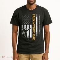 USA Flag Korea Taekwondo Training Dad Tall T-Shirt thumb 2
