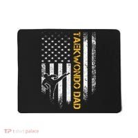 USA Flag Korea Taekwondo Training Dad Mousepad thumb 0