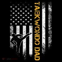 USA Flag Korea Taekwondo Training Dad Mousepad thumb 1