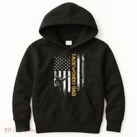 USA Flag Korea Taekwondo Training Dad Kids Hoodie thumb 0