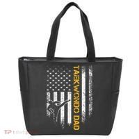 USA Flag Korea Taekwondo Training Dad Tote Bag thumb 0