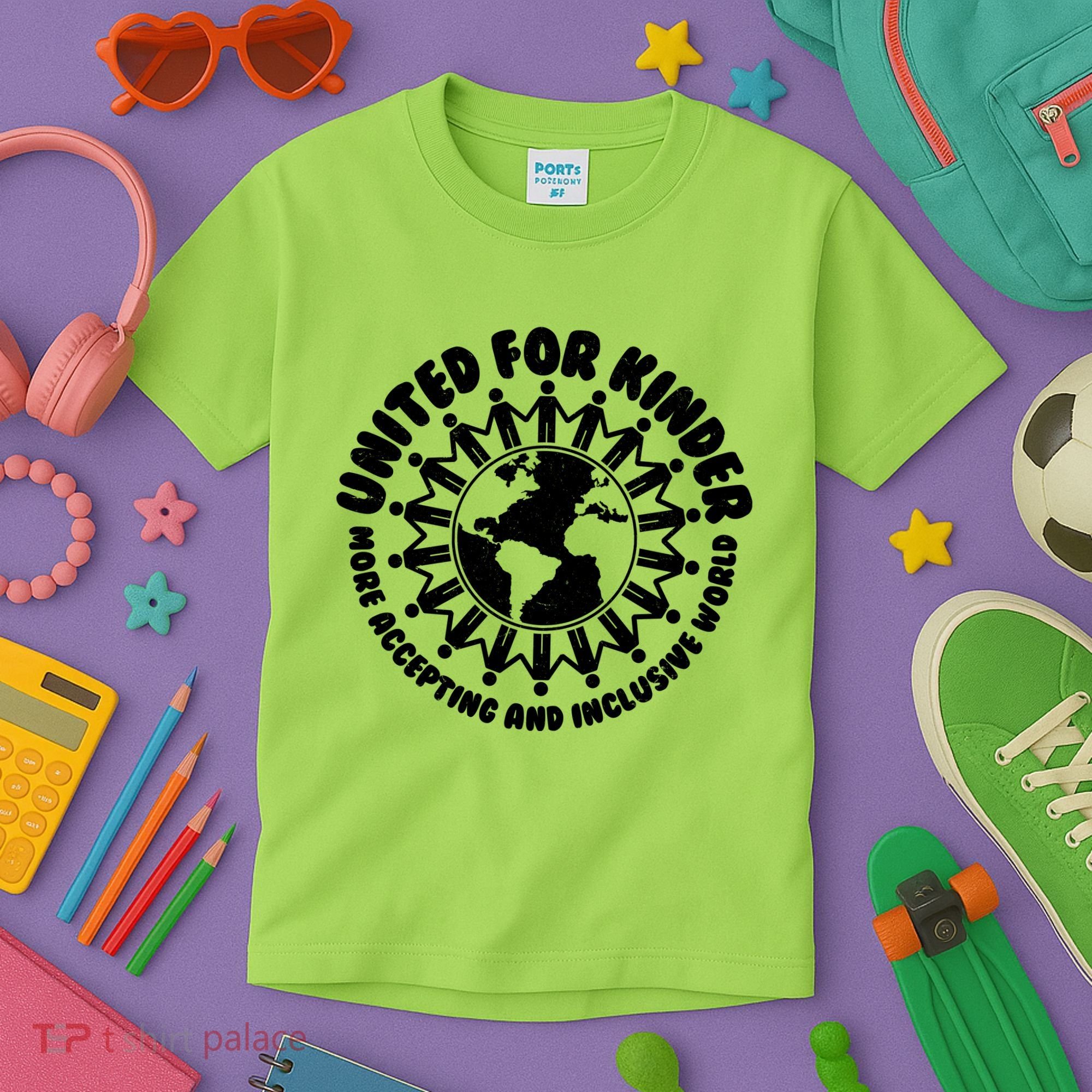 United For Kinder More Accepting And Inclusive World Be Kind Kids T-Shirt