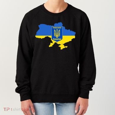 Ukrainian Flag Map Emblem Women's Sweatshirt