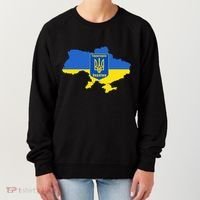 Ukrainian Flag Map Emblem Women's Sweatshirt thumb 0
