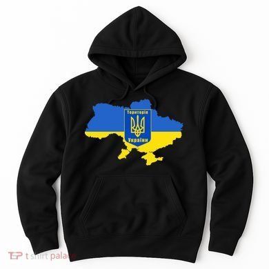 Ukrainian Flag Map Emblem Hoodie