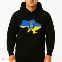 Ukrainian Flag Map Emblem Hoodie thumb 2