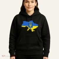 Ukrainian Flag Map Emblem Hoodie thumb 5