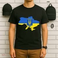 Ukrainian Flag Map Emblem T-Shirt thumb 6