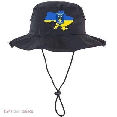 Ukrainian Flag Map Emblem Bucket Hat
