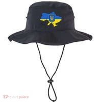 Ukrainian Flag Map Emblem Bucket Hat thumb 0