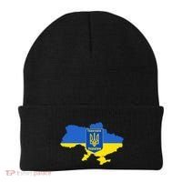 Ukrainian Flag Map Emblem Beanie thumb 0