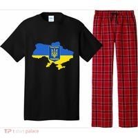 Ukrainian Flag Map Emblem Pajama Set thumb 0