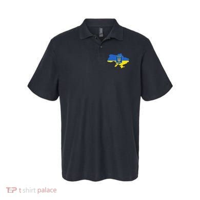 Ukrainian Flag Map Emblem Polo