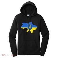 Ukrainian Flag Map Emblem Women's Hoodie thumb 0