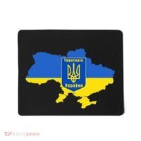 Ukrainian Flag Map Emblem Mousepad thumb 0
