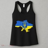 Ukrainian Flag Map Emblem Women's Tank Top thumb 3