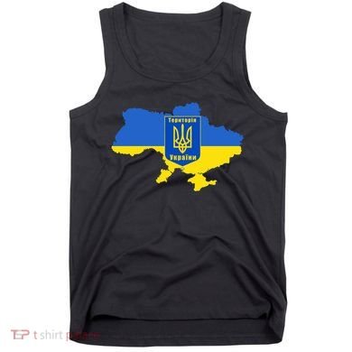 Ukrainian Flag Map Emblem Tank Top
