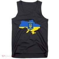Ukrainian Flag Map Emblem Tank Top thumb 0