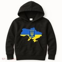Ukrainian Flag Map Emblem Kids Hoodie thumb 0