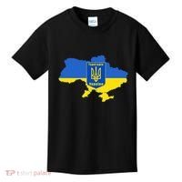 Ukrainian Flag Map Emblem Kids T-Shirt thumb 0