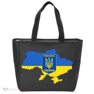 Ukrainian Flag Map Emblem Tote Bag