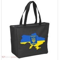 Ukrainian Flag Map Emblem Tote Bag thumb 2