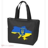 Ukrainian Flag Map Emblem Tote Bag thumb 3