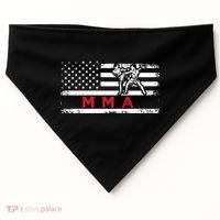 Usa Flag Mma American Patriot Mixed Martial Arts Gift USA-Made Doggie Bandana thumb 0