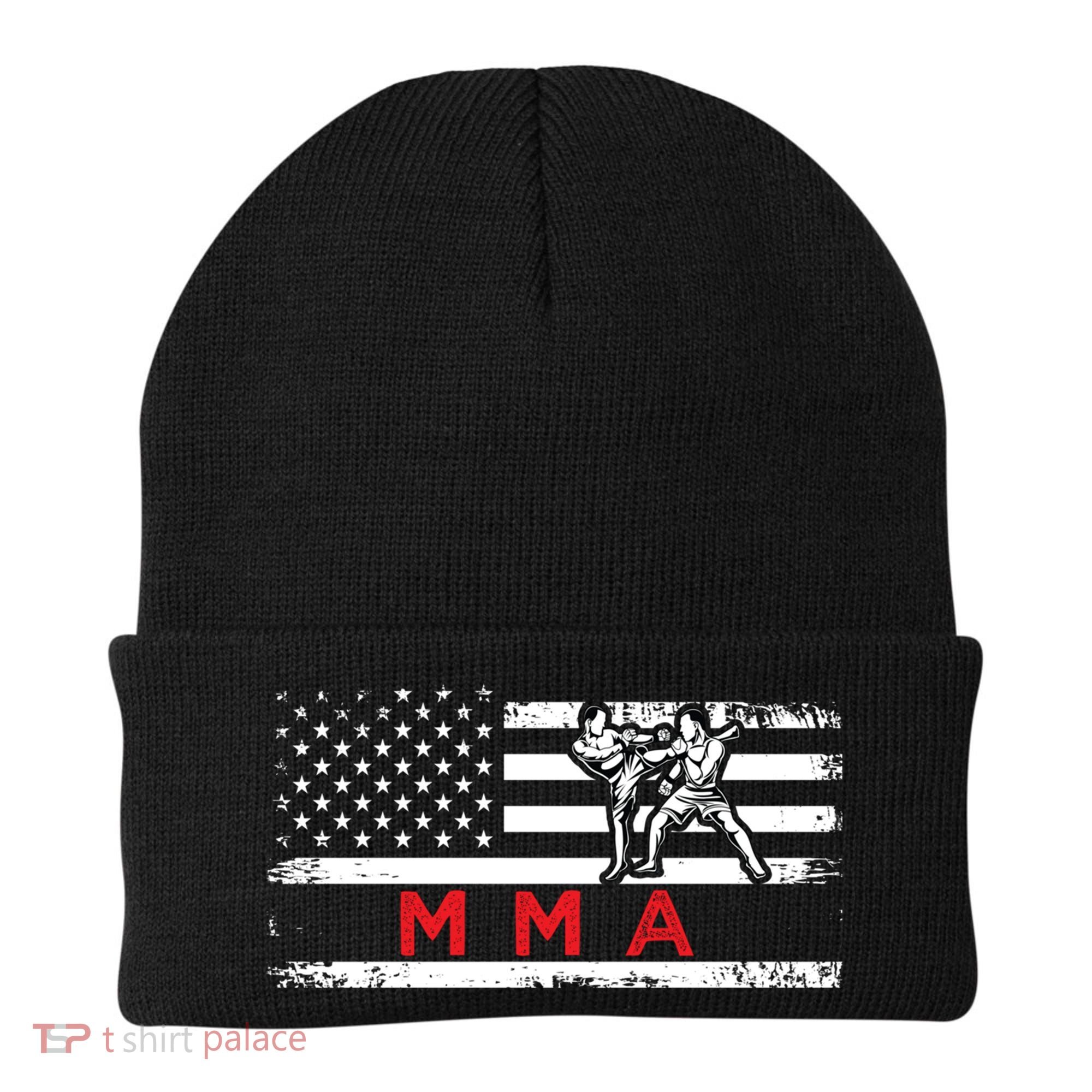Usa Flag Mma American Patriot Mixed Martial Arts Gift Beanie