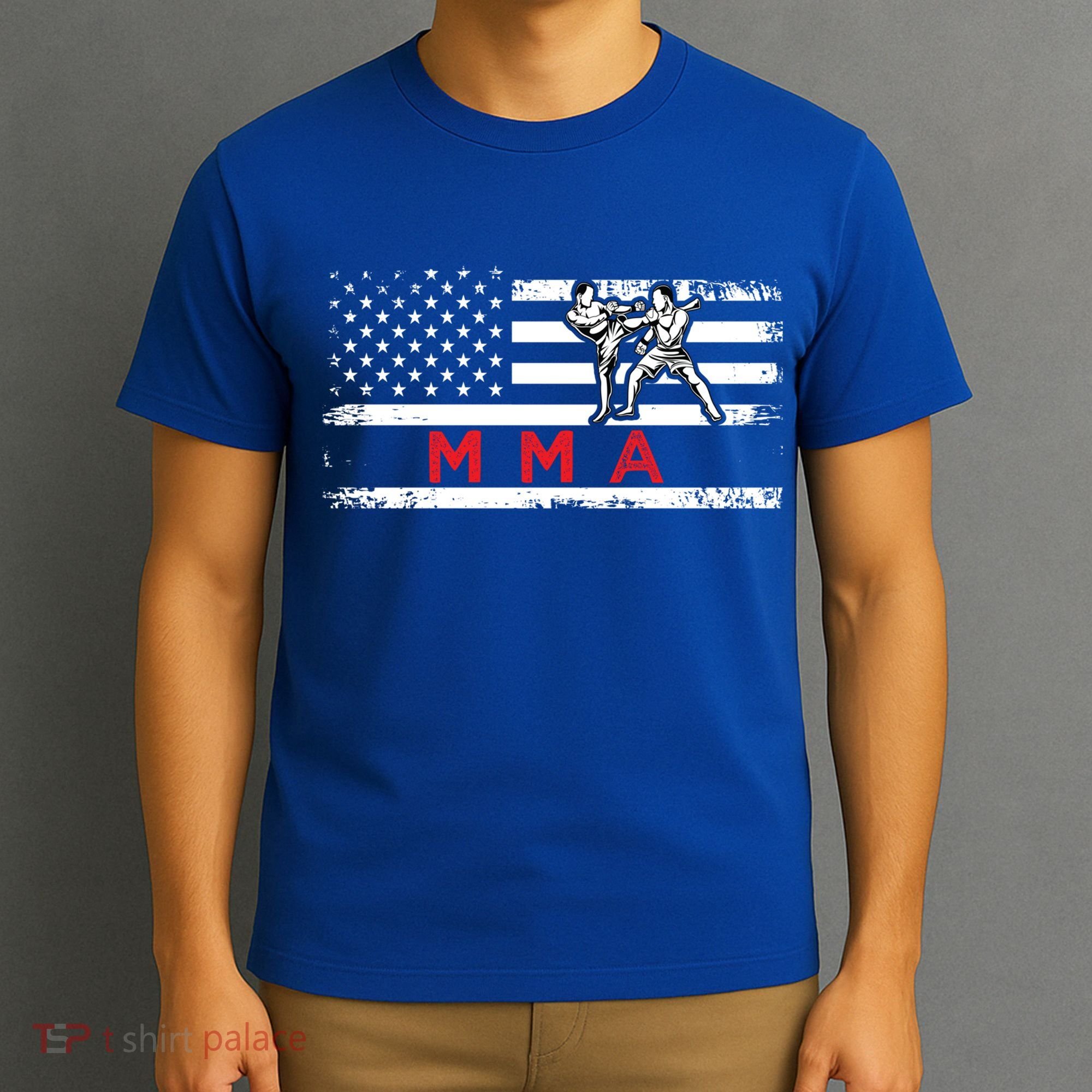 Usa Flag Mma American Patriot Mixed Martial Arts Gift T-Shirt