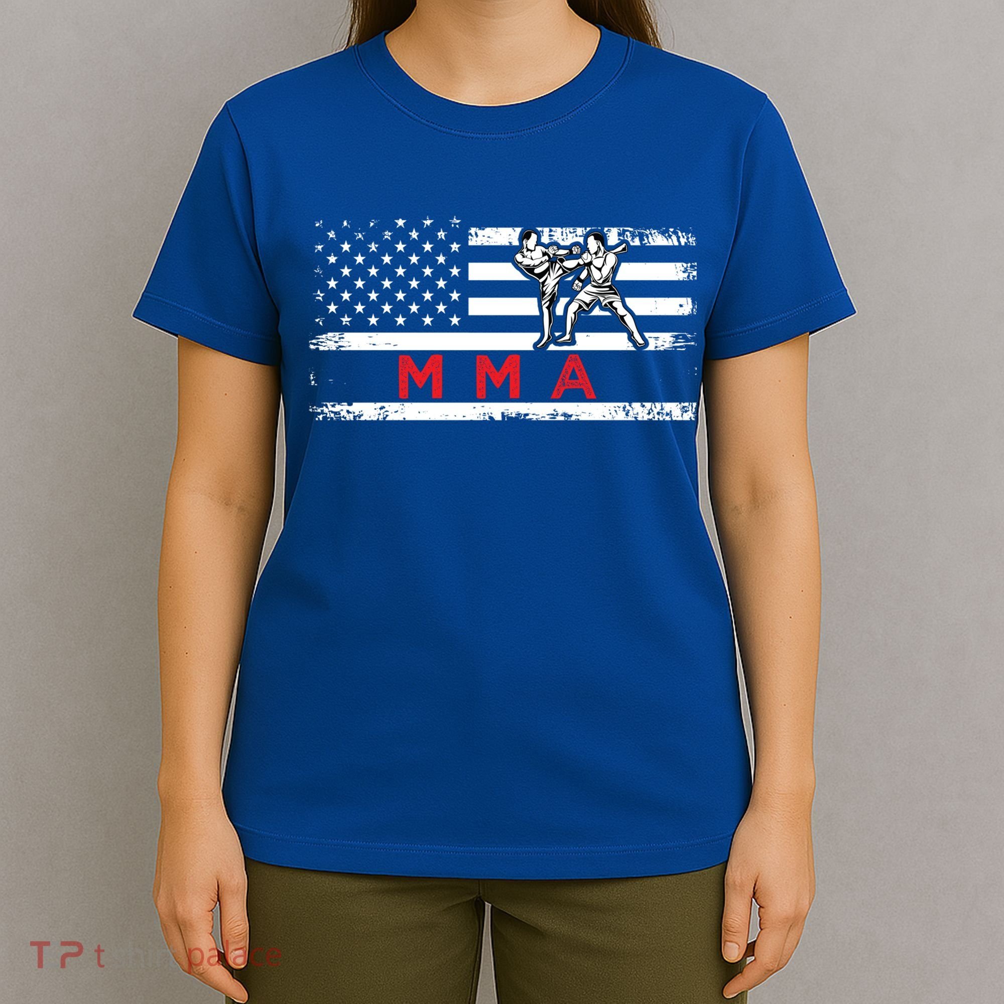 Usa Flag Mma American Patriot Mixed Martial Arts Gift T-Shirt
