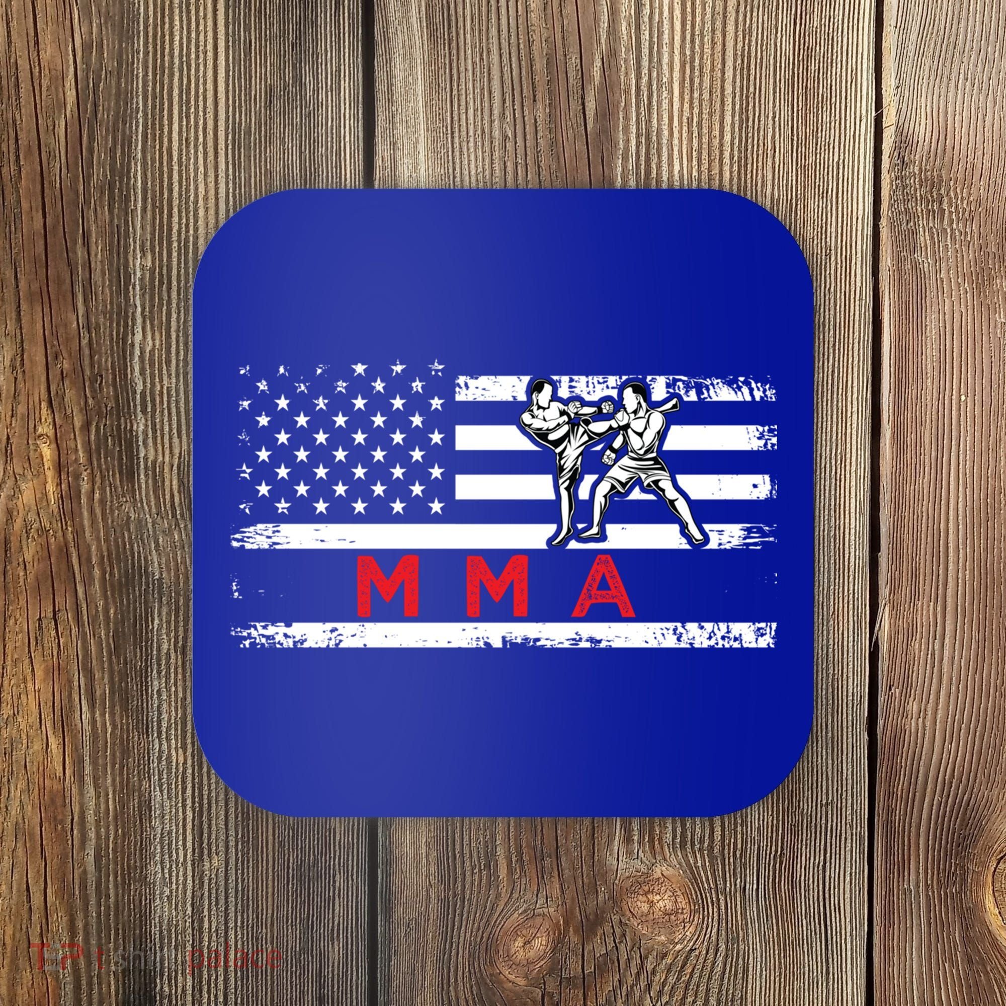 Usa Flag Mma American Patriot Mixed Martial Arts Gift Coaster